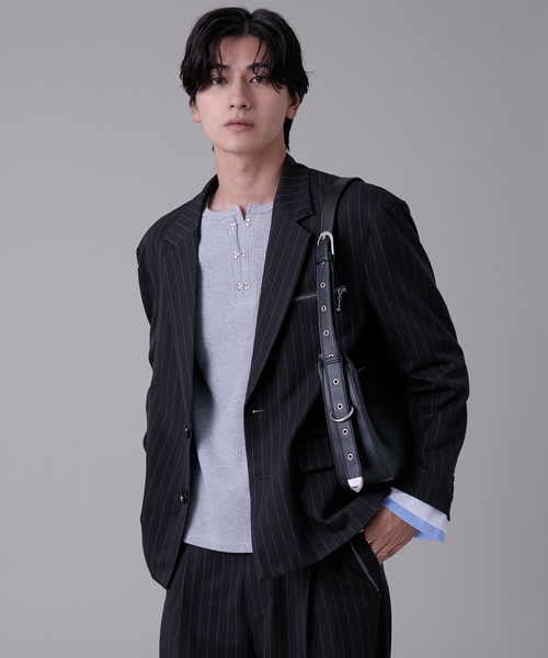 EVOLVERA(エボルヴェラー)の「Layered Single-Tailored Jacket / レイヤードシングルテーラードジャケット(テーラードジャケット・メンズ・ブラック/ネイビー系1・M/L)」の15枚目の写真