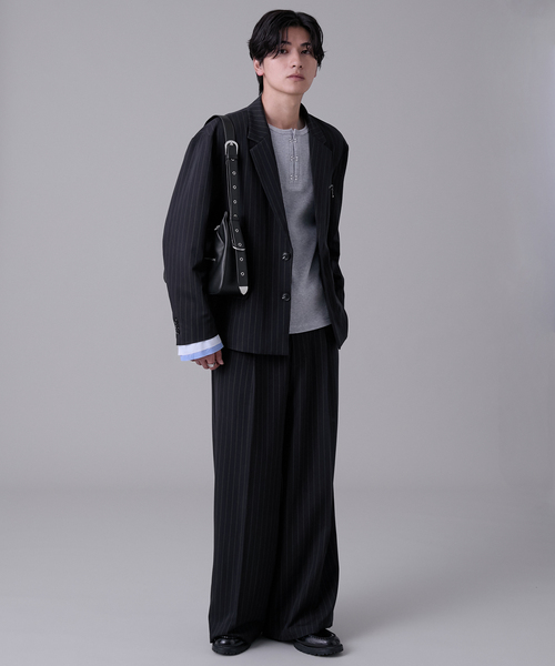 EVOLVERA(エボルヴェラー)の「Layered Single-Tailored Jacket / レイヤードシングルテーラードジャケット(テーラードジャケット・メンズ・ブラック/ネイビー系1・M/L)」の18枚目の写真