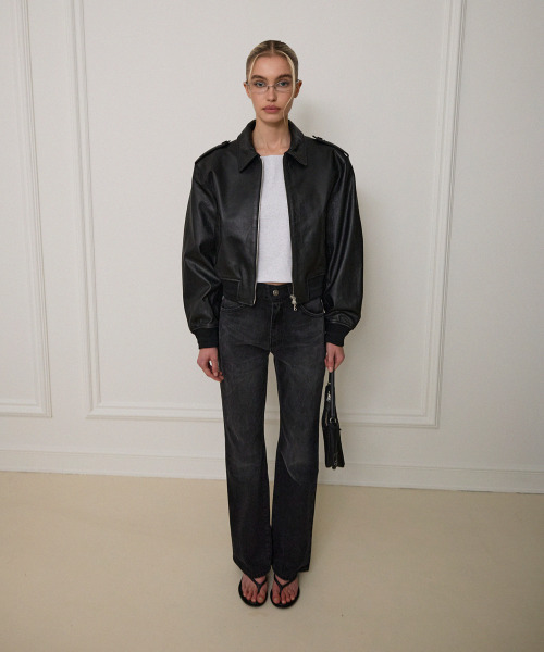 LMOOD WOMEN(エルムード ウーマン)の「レイフレアデニムミッドナイトブラック(デニムパンツ・レディース・その他・34/36/38)」の4枚目の写真