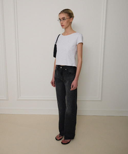 LMOOD WOMEN(エルムード ウーマン)の「レイフレアデニムミッドナイトブラック(デニムパンツ・レディース・その他・34/36/38)」の5枚目の写真