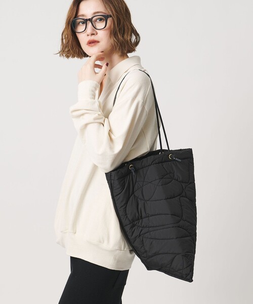 manipuri(マニプリ)の「【別注】 <manipuri for conte>キルティング バッグ(トートバッグ・レディース・オフホワイト/ブラック・FREE)」の2枚目の写真