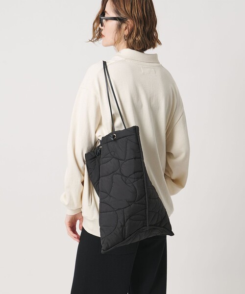 manipuri(マニプリ)の「【別注】 <manipuri for conte>キルティング バッグ(トートバッグ・レディース・オフホワイト/ブラック・FREE)」の5枚目の写真