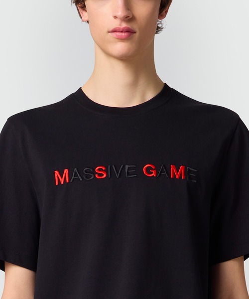MSGM（エムエスジーエム）の「「MASSIVE GAME」 エンブロイダリーTシャツ（Tシャツ/カットソー・メンズ・ブラック・XS/M/L/XL/S）」の5枚目の写真