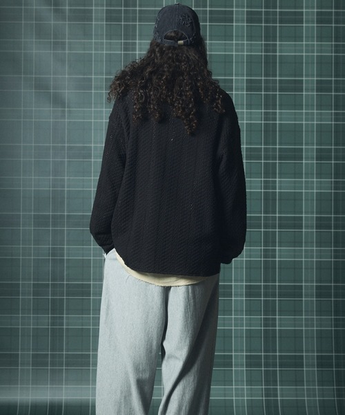 MAISON SPECIAL(メゾンスペシャル)の「《UNISEX》コットンバルファレースプライムオーバーヘンリーネックロングスリーブニットTシャツ/Cotton Barfu Lace Prime-Over Henley Neck Long Sleeve Knit T-shirt【MAISON SPECIAL/メゾンスペシャル】(Tシャツ/カットソー・メンズ・ブラック/アイボリー/オレンジ・1/0/2)」の14枚目の写真