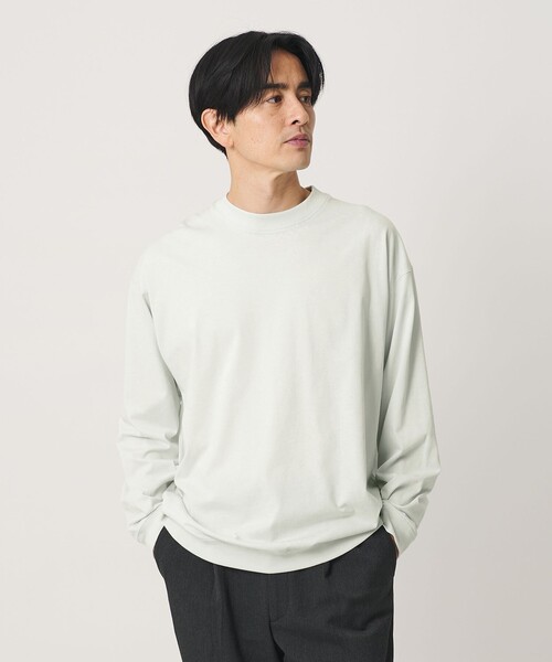 BEAUTY&YOUTH UNITED ARROWS(ビューティーアンドユースユナイテッドアローズ)の「リファインド コットン スウェット(Tシャツ/カットソー・メンズ・ライトグレー/ブラック/ホワイト/ライム・XL/S/M/L)」の4枚目の写真