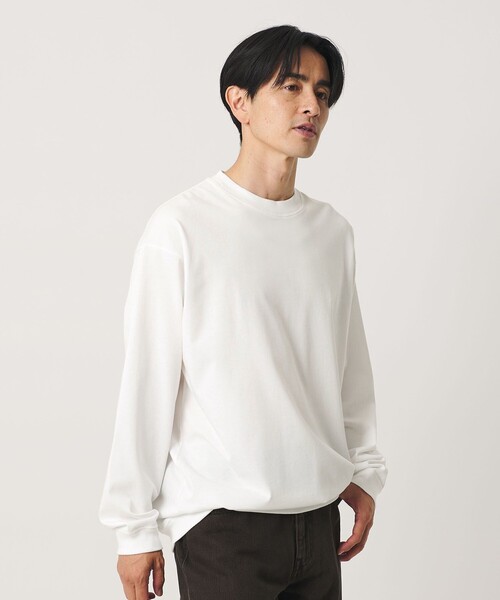 BEAUTY&YOUTH UNITED ARROWS(ビューティーアンドユースユナイテッドアローズ)の「リファインド コットン スウェット(Tシャツ/カットソー・メンズ・ライトグレー/ブラック/ホワイト/ライム・XL/S/M/L)」の7枚目の写真
