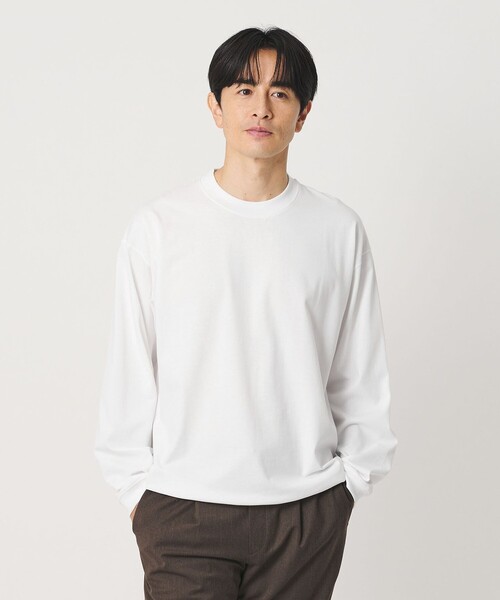 BEAUTY&YOUTH UNITED ARROWS(ビューティーアンドユースユナイテッドアローズ)の「リファインド コットン スウェット(Tシャツ/カットソー・メンズ・ライトグレー/ブラック/ホワイト/ライム・XL/S/M/L)」の5枚目の写真
