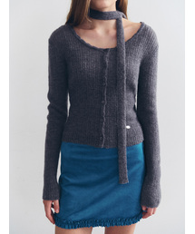 TIE SET CARDIGAN CHARCOAL
