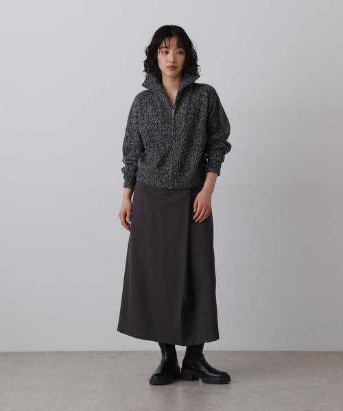 YLEVE(イレーヴ)の「YLEVE / WOOL CASHMERE MELANGE KNIT FULL ZIP PULL OVER(ニット/セーター・レディース・ブラック/ブルー・1)」の18枚目の写真