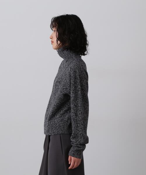 YLEVE(イレーヴ)の「YLEVE / WOOL CASHMERE MELANGE KNIT FULL ZIP PULL OVER(ニット/セーター・レディース・ブラック/ブルー・1)」の21枚目の写真