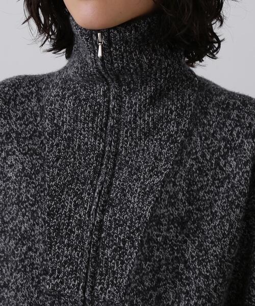 YLEVE(イレーヴ)の「YLEVE / WOOL CASHMERE MELANGE KNIT FULL ZIP PULL OVER(ニット/セーター・レディース・ブラック/ブルー・1)」の3枚目の写真