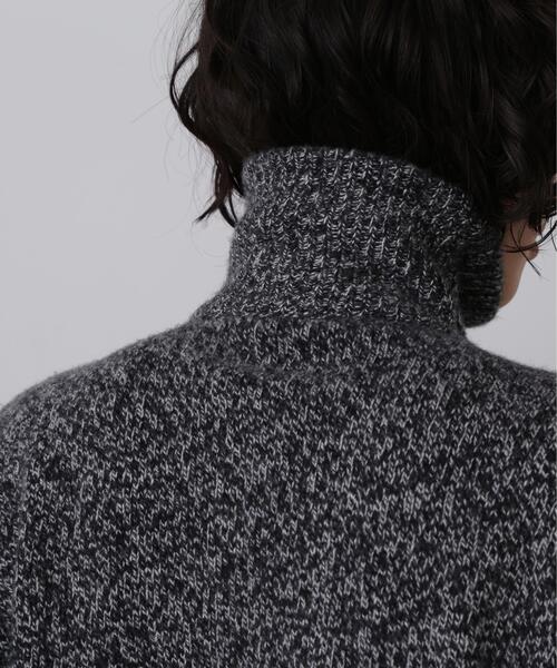 YLEVE(イレーヴ)の「YLEVE / WOOL CASHMERE MELANGE KNIT FULL ZIP PULL OVER(ニット/セーター・レディース・ブラック/ブルー・1)」の6枚目の写真