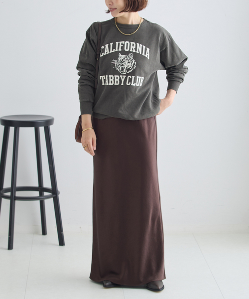 MIXTA(ミクスタ)の「MIXTA/ミクスタ 別注 CALIFORNIA TABBY CLUB CREW スウェット(Tシャツ/カットソー・レディース・ブラック/チャコールグレー/ネイビー・MEDIUM)」の6枚目の写真