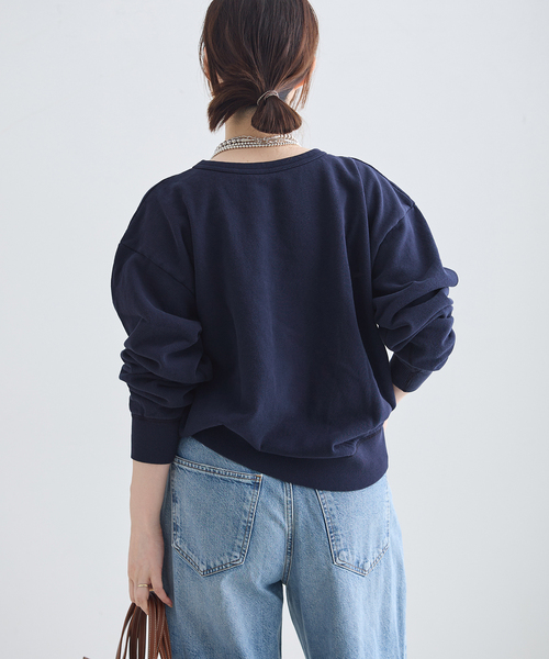 MIXTA(ミクスタ)の「MIXTA/ミクスタ 別注 CALIFORNIA TABBY CLUB CREW スウェット(Tシャツ/カットソー・レディース・ブラック/チャコールグレー/ネイビー・MEDIUM)」の15枚目の写真