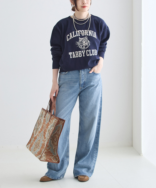 MIXTA(ミクスタ)の「MIXTA/ミクスタ 別注 CALIFORNIA TABBY CLUB CREW スウェット(Tシャツ/カットソー・レディース・ブラック/チャコールグレー/ネイビー・MEDIUM)」の16枚目の写真