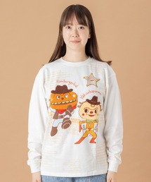 ハンバーガーキッドとやきそばパンマン長袖Tシャツ大人