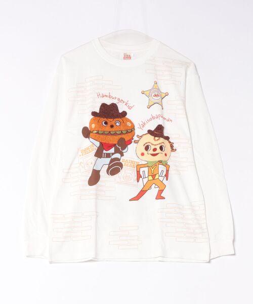ANPANMAN KIDS COLLECTION(アンパンマンキッズコレクション)の「ハンバーガーキッドとやきそばパンマン長袖Tシャツ大人(Tシャツ/カットソー・メンズ・オフホワイト・S/M/L/LL)」の6枚目の写真
