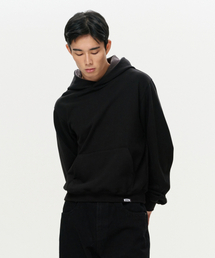 UNISEX ERA COLOR LAYERED HOODIE - BLACK