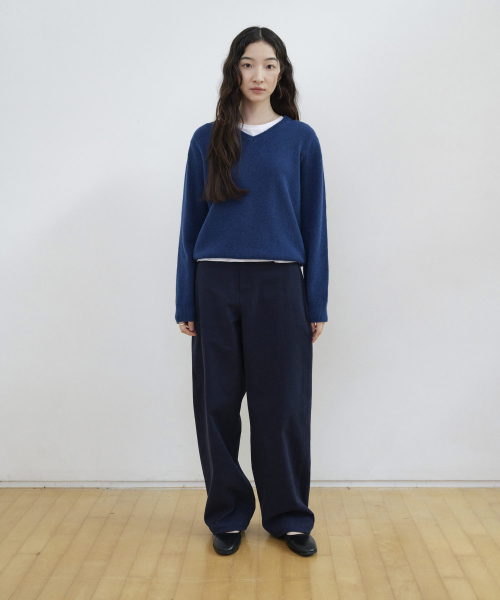 STEP AROUND(ステップアラウンド)の「コットンストレッチカーブパンツ_ネイビー(その他パンツ・レディース・その他・SMALL/MEDIUM)」の2枚目の写真