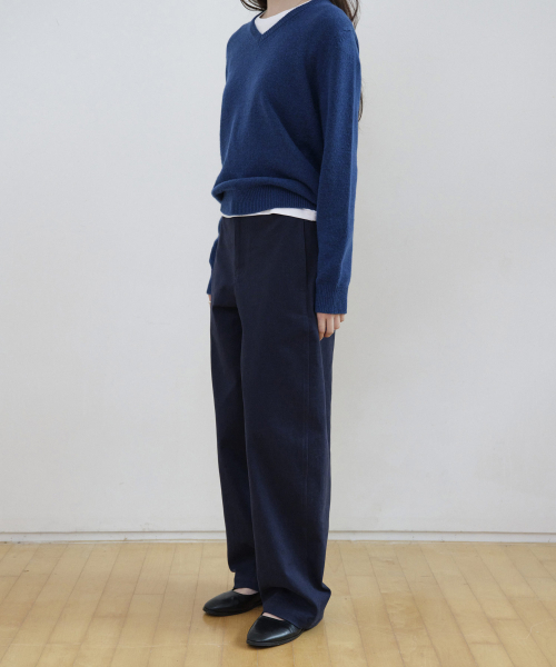 STEP AROUND(ステップアラウンド)の「コットンストレッチカーブパンツ_ネイビー(その他パンツ・レディース・その他・SMALL/MEDIUM)」の3枚目の写真