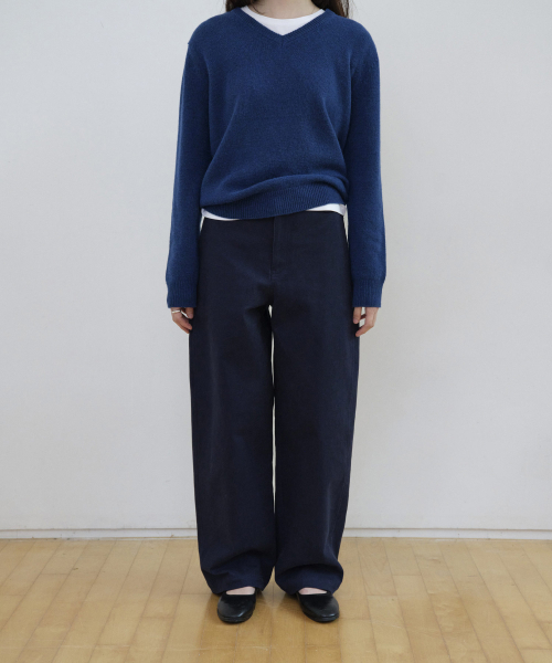 STEP AROUND(ステップアラウンド)の「コットンストレッチカーブパンツ_ネイビー(その他パンツ・レディース・その他・SMALL/MEDIUM)」の4枚目の写真