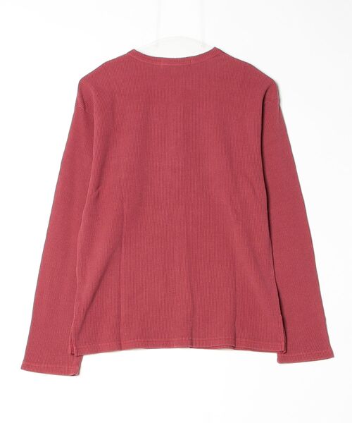 A'GEM9(エージェムナイン)の「A'GEM/9 × .kom 『FREEDEE/フリーディー』GRUNGE GRAPHIC WAFFLE HENLEY L/S TEE / グランジグラフィックワッフルヘンリー長袖Tシャツ(Tシャツ/カットソー・メンズ・チャコールグレー/レッド/アイボリー・MEDIUM)」の11枚目の写真