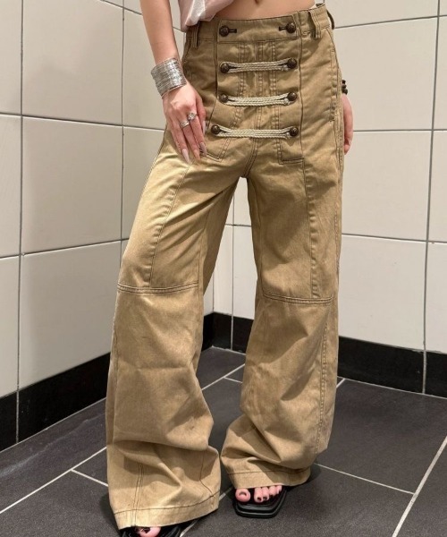AVYL(アヴィル)の「ナポレオンフロント ワイドワークパンツ(その他パンツ・レディース・ベージュ/ブラック・S/L/M)」の13枚目の写真