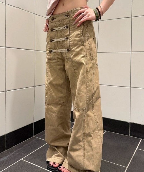 AVYL(アヴィル)の「ナポレオンフロント ワイドワークパンツ(その他パンツ・レディース・ベージュ/ブラック・S/L/M)」の14枚目の写真