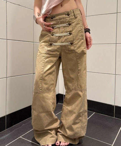 AVYL(アヴィル)の「ナポレオンフロント ワイドワークパンツ(その他パンツ・レディース・ベージュ/ブラック・S/L/M)」の15枚目の写真