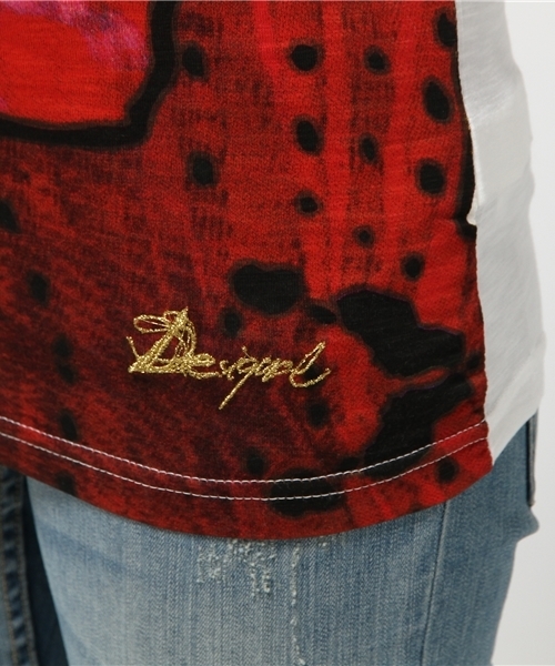 Desigual（デシグアル）の「「Desigual/デシグアル」Tシャツ（Tシャツ/カットソー・レディース・ホワイト/ブラック・MEDIUM/SMALL/LARGE/X-LARGE）」の8枚目の写真