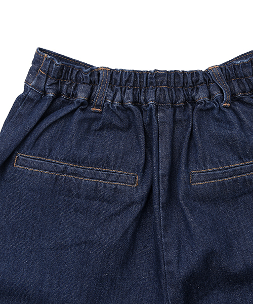 PUNYUS（プニュズ）の「フリンジフレアデニムパンツ（デニムパンツ・レディース・ブラック/ダークインディゴブルー・1/2/3/4）」の7枚目の写真