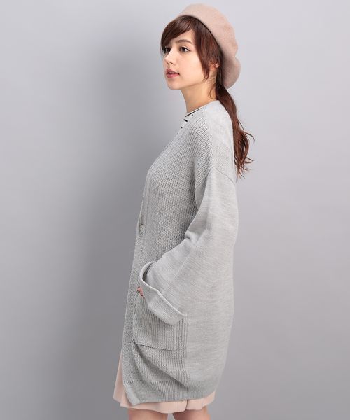 ROPE' PICNIC（ロペピクニック）の「アルパカ混イタリー糸カーディガン（カーディガン/ボレロ・レディース・ピンク/キナリ/ブラック/グレー・38）」の5枚目の写真