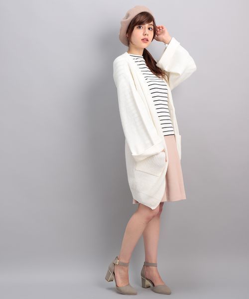 ROPE' PICNIC（ロペピクニック）の「アルパカ混イタリー糸カーディガン（カーディガン/ボレロ・レディース・ピンク/キナリ/ブラック/グレー・38）」の11枚目の写真