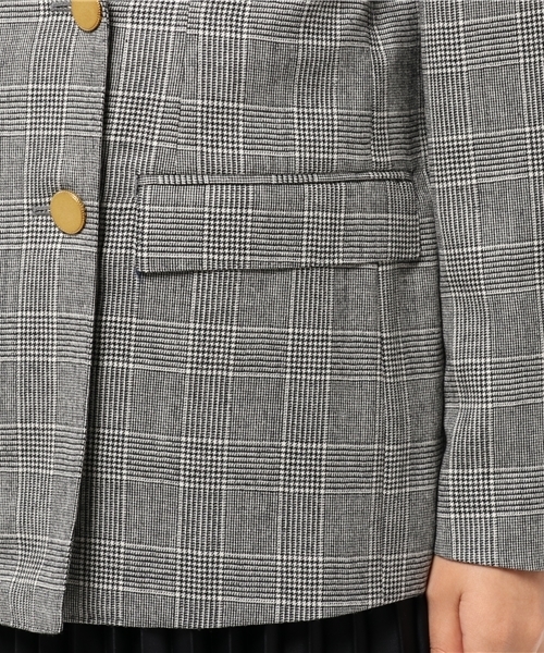 HELIOPOLE(エリオポール)の「グレンチェック ウール ダブルジャケット(テーラードジャケット・レディース・グレー・36/38)」の7枚目の写真