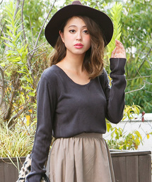 KOBE LETTUCE | おうちで洗える♪カシミアタッチニットトップス/レディースセーター[N0555]/神戸レタス(ニット/セーター)