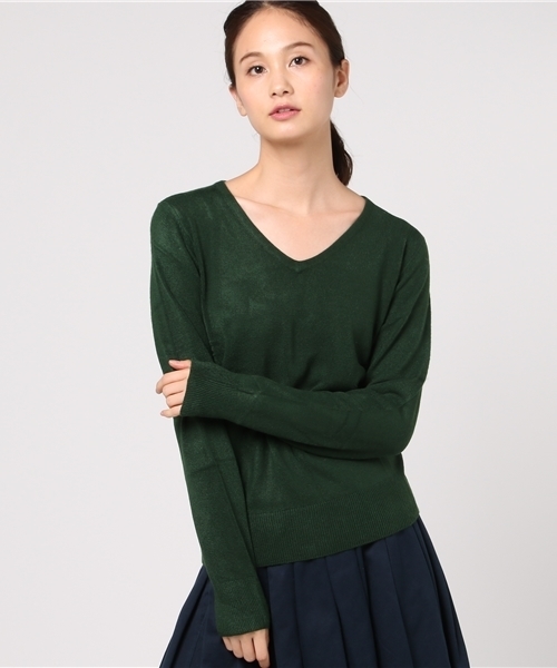 KOBE LETTUCE（コウベレタス）の「おうちで洗えるカシミアタッチニットトップス（ニット/セーター・レディース・ブラウン/モスグリーン/ダークブルー/バーガンディー/ダークグレー/グリーン系その他/ピンク系その他/ブルー系その他/グレー系その他/レッド系その他/テラコッタ/ロイヤルブルー/ブルー系その他3/グレー/ダークネイビー/ピンク系その他3/レッド系その他2/アイボリー/ダークカーキ/ブルー系その他2/ピンク系その他5/イエロー/グレー系その他2/レッド/ブラウン系その他/ホワイト系その他2/ピンク系その他4/ブルー系その他4/キャメル/ワイン/ブラック/マスタード/イエロー系その他/グレイッシュベージュ/ブルー系その他5/ホワイト系その他/ピンクベージュ/チャコール/ピンク系その他2・FREE）」の16枚目の写真