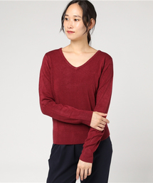 おうちで洗えるカシミアタッチニットトップス
