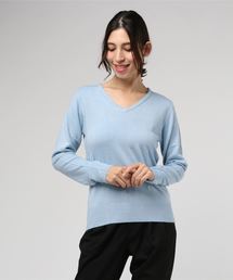 おうちで洗えるカシミアタッチニットトップス