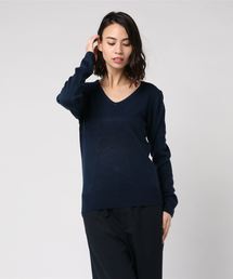 おうちで洗えるカシミアタッチニットトップス