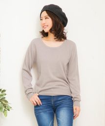 おうちで洗えるカシミアタッチニットトップス