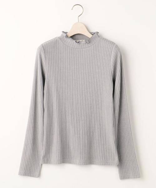 RAY CASSIN(レイカズン)の「起毛リブ衿メロープチハイプルオーバー(Tシャツ/カットソー・レディース・グレー/オフホワイト/ブラック/ラベンダー・FREE)」の4枚目の写真