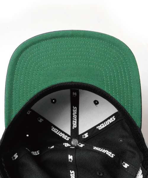 STARTER BLACK LABEL（スターターブラックレーベル）の「STARTER BLACK LABELボックスロゴキャップ（キャップ・メンズ・レッド/ブラック/ブラック×ブラック・FREE）」の7枚目の写真