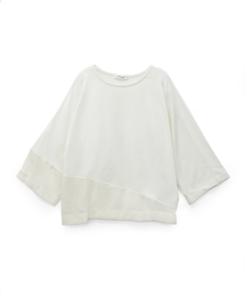 Audition（オーディション）の「M0472 両面裏毛アシンメトリープルオーバー（Tシャツ/カットソー・レディース・ブラック/カーキ/オフホワイト・MEDIUM）」の7枚目の写真