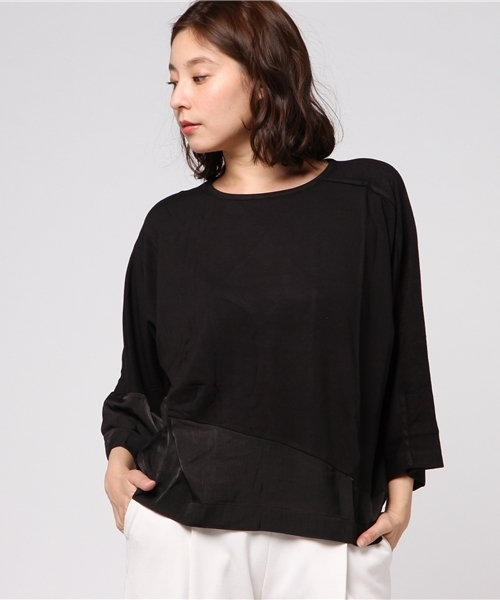 Audition（オーディション）の「M0472 両面裏毛アシンメトリープルオーバー（Tシャツ/カットソー・レディース・ブラック/カーキ/オフホワイト・MEDIUM）」の13枚目の写真