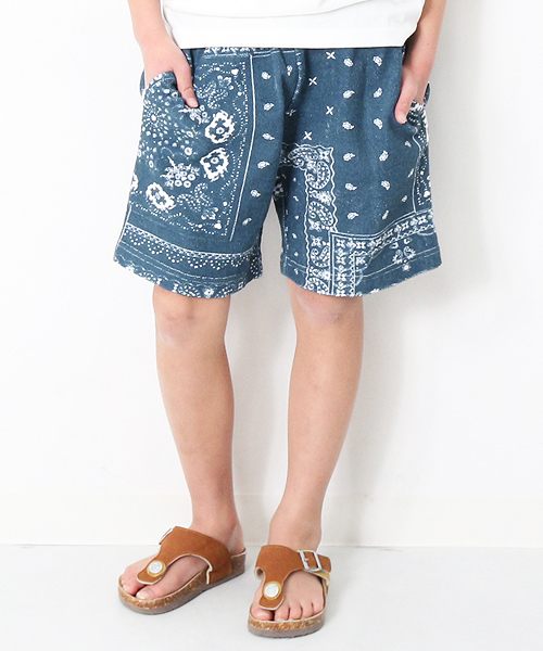 devirock(デビロック)の「総柄裏使いハーフパンツ (その他パンツ・キッズ・ホワイト×ブラック/ホワイト×ネイビー/ネイビー/カモフラージュ/ターコイズブルー/ホワイト系その他/ブルー系その他2/グリーン系その他/レッド系その他/ブルー系その他・100cm/140cm/110cm/130cm/160cm/150cm/120cm)」の7枚目の写真