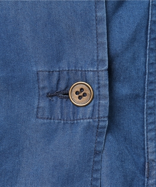 LBC（エルビーシー）の「デニムロングカーディガン（デニムジャケット・レディース・ネイビー・LARGE/MEDIUM）」の13枚目の写真