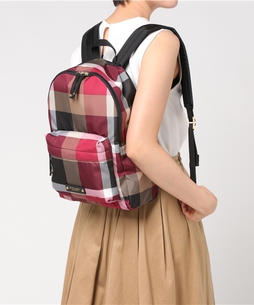 新品　ブルーレーベル　クレストブリッジ　ピンクチェックリュック クレストブリッジチェックPVCバックパック（55121214＿＿