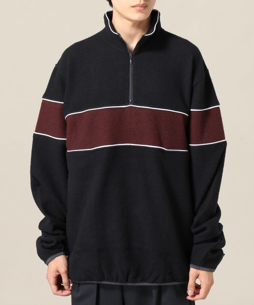 1.10 SAT 20:00- IN STOCK】CITY LIGHT THERMAL HALF ZIP HOODIE (NAVY