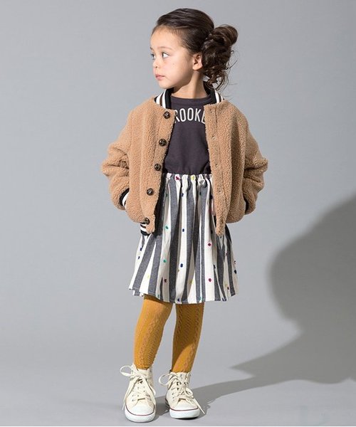 BREEZE（ブリーズ）の「ボアブルゾン（ブルゾン・キッズ・キャメル/ピンク・90/100/80/110/120/130/140）」の9枚目の写真