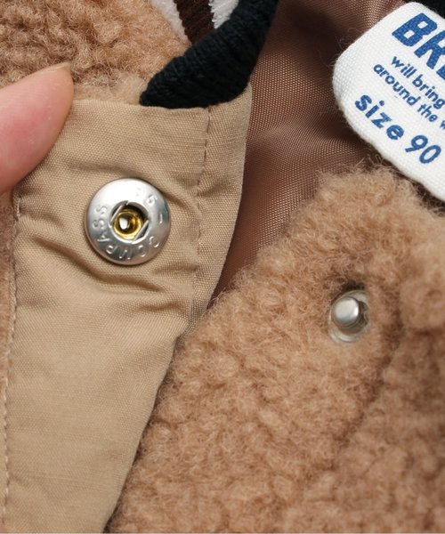 BREEZE（ブリーズ）の「ボアブルゾン（ブルゾン・キッズ・キャメル/ピンク・90/100/80/110/120/130/140）」の5枚目の写真